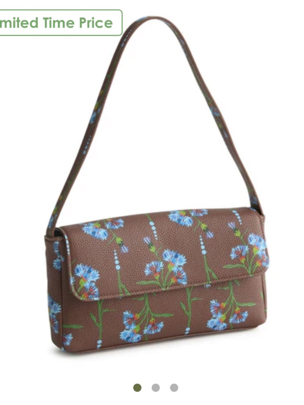 New Vera Bradley Flap Shoulder Bag in Faux Leather
